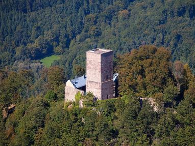 Yburg bei Baden-Baden von oben